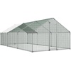 image:imageVEVOR Large Metal Chicken Coop98 x 98 x 66 ft Walkin Chicken Run House with Waterproof Cover amp Sturdy Frame Spire Roof Poultry Cage Duck Pen for Rabbit Hen Goose Outdoor Backyard Farm Use2362L x 1181W x 667H