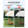 image:imageVEVOR Large Metal Chicken Coop98 x 98 x 66 ft Walkin Chicken Run House with Waterproof Cover amp Sturdy Frame Spire Roof Poultry Cage Duck Pen for Rabbit Hen Goose Outdoor Backyard Farm Use1181L x 2362W x 787H