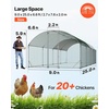 image:imageVEVOR Large Metal Chicken Coop98 x 98 x 66 ft Walkin Chicken Run House with Waterproof Cover amp Sturdy Frame Spire Roof Poultry Cage Duck Pen for Rabbit Hen Goose Outdoor Backyard Farm Use2992L x 1063W x 787H