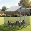 image:imageVEVOR Large Metal Chicken Coop98 x 98 x 66 ft Walkin Chicken Run House with Waterproof Cover amp Sturdy Frame Spire Roof Poultry Cage Duck Pen for Rabbit Hen Goose Outdoor Backyard Farm Use787L x 787W x 787H