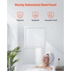 image:imageVEVOR Metal Access Panel for Drywall Ceiling 16 x 16 Inch Plumbing Access Doors with Cam Latch Lock HeavyDuty Steel Wall Hole Cover Easy Install Removable Hinged Panel for Wiring amp Cables Silver12x12inch