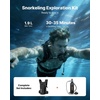 image:imageVEVOR Mini Scuba Tank 19L Portable Small Diving Tank for Underwater Breathing Reusable Lung Diving Cylinder up to 35 Minutes Dive Time Emergency Rescue Pony Bottle with Backpack for Snorkeling