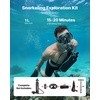 image:imageVEVOR Mini Scuba Tank 1L Portable Diving Tank for Underwater Breathing Reusable Lung Diving Cylinder up to 20 Minutes Dive Time Emergency Rescue Pony Bottle with Adapter amp Goggles for Snorkeling