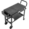 image:imageVEVOR Outdoor Grill Cart 310 x 170 inch Tabletop Size Grilling Table Foldable Outdoor Cooking Table with Tissue Holder Hooks Wheels Side Table BBQ Prep Tables for Picnic Kitchen CourtyardBlack