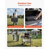 image:imageVEVOR Outdoor Grill Cart 310 x 170 inch Tabletop Size Grilling Table Foldable Outdoor Cooking Table with Tissue Holder Hooks Wheels Side Table BBQ Prep Tables for Picnic Kitchen CourtyardBlack