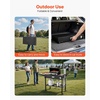 image:imageVEVOR Outdoor Grill Cart 310 x 170 inch Tabletop Size Grilling Table Foldable Outdoor Cooking Table with Tissue Holder Hooks Wheels Side Table BBQ Prep Tables for Picnic Kitchen CourtyardBlack