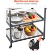 image:imageVEVOR Outdoor Grill Cart 310 x 170 inch Tabletop Size Grilling Table Foldable Outdoor Cooking Table with Tissue Holder Hooks Wheels Side Table BBQ Prep Tables for Picnic Kitchen CourtyardBlack