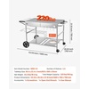 image:imageVEVOR Outdoor Grill Cart 310 x 170 inch Tabletop Size Grilling Table Foldable Outdoor Cooking Table with Tissue Holder Hooks Wheels Side Table BBQ Prep Tables for Picnic Kitchen CourtyardGray