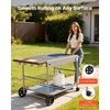 image:imageVEVOR Outdoor Grill Cart 310 x 170 inch Tabletop Size Grilling Table Foldable Outdoor Cooking Table with Tissue Holder Hooks Wheels Side Table BBQ Prep Tables for Picnic Kitchen CourtyardGray
