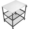 image:imageVEVOR Outdoor Grill Cart 310 x 170 inch Tabletop Size Grilling Table Foldable Outdoor Cooking Table with Tissue Holder Hooks Wheels Side Table BBQ Prep Tables for Picnic Kitchen CourtyardBlack