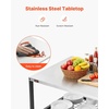 image:imageVEVOR Outdoor Grill Cart 310 x 170 inch Tabletop Size Grilling Table Foldable Outdoor Cooking Table with Tissue Holder Hooks Wheels Side Table BBQ Prep Tables for Picnic Kitchen CourtyardBlack