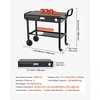 image:imageVEVOR Outdoor Grill Cart 310 x 170 inch Tabletop Size Grilling Table Foldable Outdoor Cooking Table with Tissue Holder Hooks Wheels Side Table BBQ Prep Tables for Picnic Kitchen CourtyardBlack