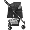 image:imageVEVOR Pet Stroller 44 lbs Weight Capacity Foldable Dog Cart 4 Wheels Cats Stroller with Mesh Windows amp Revrsible Handle Portable Pet Carrier with Brake for Small to Medium Pets3 wheels  for Pets up to 35 Pound