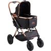 image:imageVEVOR Pet Stroller 44 lbs Weight Capacity Foldable Dog Cart 4 Wheels Cats Stroller with Mesh Windows amp Revrsible Handle Portable Pet Carrier with Brake for Small to Medium Pets4 wheels  For Pets up to 66lbs