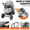 image:imageVEVOR Pet Stroller 44 lbs Weight Capacity Foldable Dog Cart 4 Wheels Cats Stroller with Mesh Windows amp Revrsible Handle Portable Pet Carrier with Brake for Small to Medium Pets3 wheels  For Pets up to 75 Pound