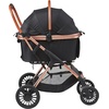 image:imageVEVOR Pet Stroller 44 lbs Weight Capacity Foldable Dog Cart 4 Wheels Cats Stroller with Mesh Windows amp Revrsible Handle Portable Pet Carrier with Brake for Small to Medium Pets4 wheels  For Pets up to 66lbs