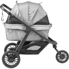 image:imageVEVOR Pet Stroller 44 lbs Weight Capacity Foldable Dog Cart 4 Wheels Cats Stroller with Mesh Windows amp Revrsible Handle Portable Pet Carrier with Brake for Small to Medium Pets3 wheels  For Pets up to 75 Pound