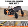 image:imageVEVOR Pet Stroller 44 lbs Weight Capacity Foldable Dog Cart 4 Wheels Cats Stroller with Mesh Windows amp Revrsible Handle Portable Pet Carrier with Brake for Small to Medium Pets4 wheels  For Pets up to 66lbs