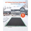image:imageVEVOR Pool Cover Water Bags 12 Packs 8 Ft Double Chamber Pool Cover Water Tubes 04mm Thick PVC Bags Weights with Leakproof Screw Cap for Inground SwimmingPool Covers Winter Closing BlueGreen