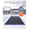 image:imageVEVOR Pool Cover Water Bags 12 Packs 8 Ft Double Chamber Pool Cover Water Tubes 04mm Thick PVC Bags Weights with Leakproof Screw Cap for Inground SwimmingPool Covers Winter Closing BlueBlue