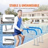 image:imageVEVOR Pool Handrail 2 PCS 55 x 32 inch Railing Stainless Steel with Base Plate for IndoorOutdoor RustProof Grab Bar wGrip CoverampAccessories for DecksSpas32x23 Inch