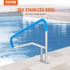 image:imageVEVOR Pool Handrail 2 PCS 55 x 32 inch Railing Stainless Steel with Base Plate for IndoorOutdoor RustProof Grab Bar wGrip CoverampAccessories for DecksSpas55x32 Inch
