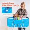 image:imageVEVOR Portable Dog Bathtub Elevated amp Foldable Spacesaving Pet Shower Station with Quick Drainage Bathing Tub for Washing amp Grooming Small and Medium Size Dogs and Cats Indoor amp Outdoor Light BlueLight Blue