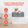 image:imageVEVOR Portable Dog Bathtub Elevated amp Foldable Spacesaving Pet Shower Station with Quick Drainage Bathing Tub for Washing amp Grooming Small and Medium Size Dogs and Cats Indoor amp Outdoor Light BlueLight Grey