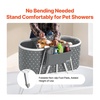 image:imageVEVOR Portable Dog Bathtub Elevated amp Foldable Spacesaving Pet Shower Station with Quick Drainage Bathing Tub for Washing amp Grooming Small and Medium Size Dogs and Cats Indoor amp Outdoor Light BlueLight Grey