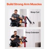 image:imageVEVOR Preacher Curl Machine 2 in 1 Bicep Curl Machine and Triceps Extension Machine Seated Arm Isolated Bicep Station Strength Training Workout Weight Bench Exercise Equipment for Home Gym