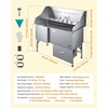 image:imageVEVOR Professional 304 Stainless Steel Dog Bathing Station 61 inch Pet Grooming Tub wAntiSlip ramp Storage Drawer Cold Hot Faucet Showerhead for Large amp Medium amp Small Right Door with Drawer61 inch