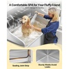image:imageVEVOR Professional 304 Stainless Steel Dog Bathing Station 61 inch Pet Grooming Tub wAntiSlip ramp Storage Drawer Cold Hot Faucet Showerhead for Large amp Medium amp Small Right Door with Drawer50 inch