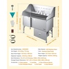image:imageVEVOR Professional 304 Stainless Steel Dog Bathing Station 61 inch Pet Grooming Tub wAntiSlip ramp Storage Drawer Cold Hot Faucet Showerhead for Large amp Medium amp Small Right Door with Drawer61 inch