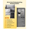 image:imageVEVOR Professional 304 Stainless Steel Dog Bathing Station 61 inch Pet Grooming Tub wAntiSlip ramp Storage Drawer Cold Hot Faucet Showerhead for Large amp Medium amp Small Right Door with Drawer50 inch