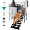 image:imageVEVOR Professional 304 Stainless Steel Dog Bathing Station 61 inch Pet Grooming Tub wAntiSlip ramp Storage Drawer Cold Hot Faucet Showerhead for Large amp Medium amp Small Right Door with Drawer61 inch