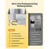 image:imageVEVOR Professional 304 Stainless Steel Dog Bathing Station 61 inch Pet Grooming Tub wAntiSlip ramp Storage Drawer Cold Hot Faucet Showerhead for Large amp Medium amp Small Right Door with Drawer61 inch