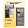 image:imageVEVOR Professional 304 Stainless Steel Dog Bathing Station 61 inch Pet Grooming Tub wAntiSlip ramp Storage Drawer Cold Hot Faucet Showerhead for Large amp Medium amp Small Right Door with Drawer50 inch