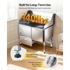 image:imageVEVOR Professional 304 Stainless Steel Dog Bathing Station 61 inch Pet Grooming Tub wAntiSlip ramp Storage Drawer Cold Hot Faucet Showerhead for Large amp Medium amp Small Right Door with Drawer50 inch