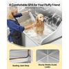 image:imageVEVOR Professional 304 Stainless Steel Dog Bathing Station 61 inch Pet Grooming Tub wAntiSlip ramp Storage Drawer Cold Hot Faucet Showerhead for Large amp Medium amp Small Right Door with Drawer50 inch