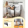 image:imageVEVOR Professional 304 Stainless Steel Dog Bathing Station 61 inch Pet Grooming Tub wAntiSlip ramp Storage Drawer Cold Hot Faucet Showerhead for Large amp Medium amp Small Right Door with Drawer61 inch