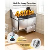 image:imageVEVOR Professional 304 Stainless Steel Dog Bathing Station 61 inch Pet Grooming Tub wAntiSlip ramp Storage Drawer Cold Hot Faucet Showerhead for Large amp Medium amp Small Right Door with Drawer50 inch