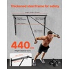 image:imageVEVOR Pull Up Bar MultiGrip Wall Mounted Pull Ups 50 in Width Multifunctional Chin Up Training Station Heavy Duty Steel Upper Body Workout Bars with Hangers 440 lbs Weight Capacity for Home GymJoist Mount