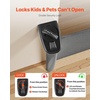 image:imageVEVOR Retractable Baby Gate Extends to 2027 inch Extra Wide 39 inch Tall with Reinforced Fiberglass Strips Avoids Crawling Through Mesh Dog Gate for Decks Doorways Garages Indoor BlackBlack
