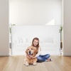 image:imageVEVOR Retractable Baby Gate Extends to 2027 inch Extra Wide 39 inch Tall with Reinforced Fiberglass Strips Avoids Crawling Through Mesh Dog Gate for Decks Doorways Garages Indoor BlackWhite