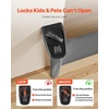 image:imageVEVOR Retractable Baby Gate Extends to 2027 inch Extra Wide 39 inch Tall with Reinforced Fiberglass Strips Avoids Crawling Through Mesh Dog Gate for Decks Doorways Garages Indoor BlackBlack