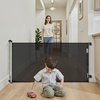 image:imageVEVOR Retractable Baby Gate Extends to 2027 inch Extra Wide 39 inch Tall with Reinforced Fiberglass Strips Avoids Crawling Through Mesh Dog Gate for Decks Doorways Garages Indoor BlackBlack