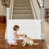 image:imageVEVOR Retractable Baby Gate Extends to 2027 inch Extra Wide 39 inch Tall with Reinforced Fiberglass Strips Avoids Crawling Through Mesh Dog Gate for Decks Doorways Garages Indoor BlackWhite