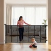 image:imageVEVOR Retractable Baby Gate Extends to 2027 inch Extra Wide 39 inch Tall with Reinforced Fiberglass Strips Avoids Crawling Through Mesh Dog Gate for Decks Doorways Garages Indoor BlackBlack