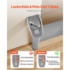 image:imageVEVOR Retractable Baby Gate Extends to 2027 inch Extra Wide 39 inch Tall with Reinforced Fiberglass Strips Avoids Crawling Through Mesh Dog Gate for Decks Doorways Garages Indoor BlackGray