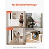 image:imageVEVOR Retractable Baby Gate Extends to 2027 inch Extra Wide 39 inch Tall with Reinforced Fiberglass Strips Avoids Crawling Through Mesh Dog Gate for Decks Doorways Garages Indoor BlackWhite